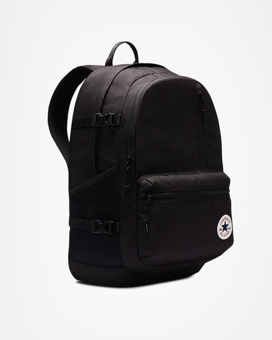 Women's Converse Straight Edge Backpacks Black | AU 58491C